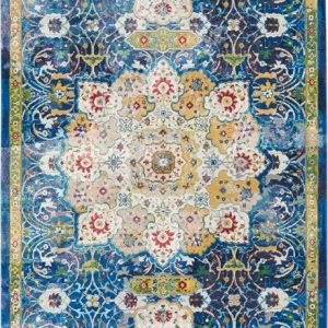 Ankara Global rug in blue | Persian Rugs | Turkish Rugs | Rug & Table Shop Halifax West Yorkshire | 01422 414459