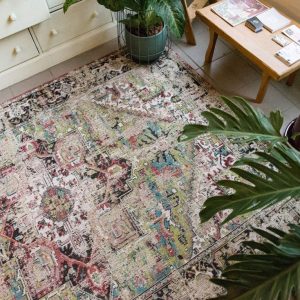 Louis De Poortere Rugs | Antique Heriz rug in colour avly green | Rug & Table Shop Halifax West Yorkshire | 01422 414459 |