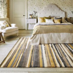 Sanderson Elsdon rug in colour mustard linden