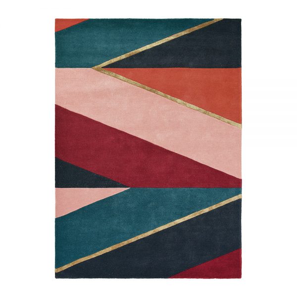 ted baker modern rug in burgundy