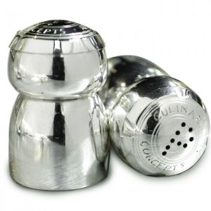 champagne salt and pepper pots