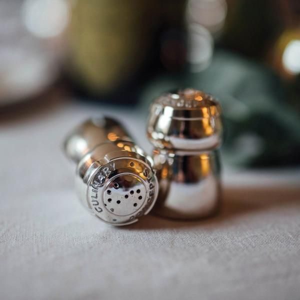 champagne salt and pepper pots