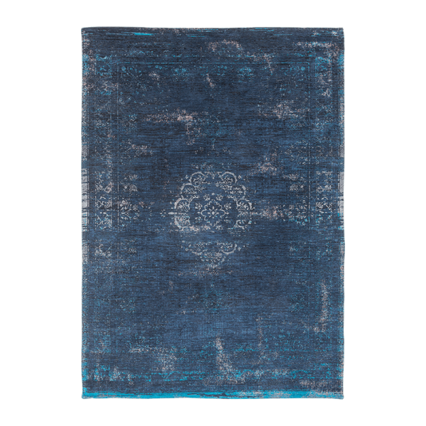Medaillon rug in colour blue night