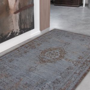 Medaillon rug in colour grey ebony