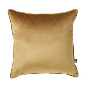 Antique gold velour cushion