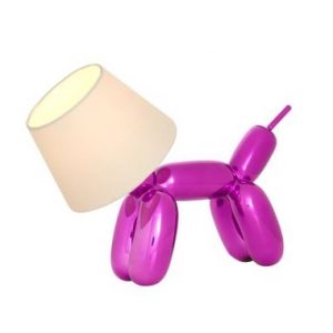 Pink Balloon Dog Lamp