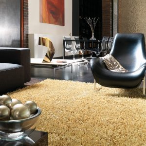 Shaggy Rugs | Deep Pile Rugs | Rug & Table Shop Halifax West Yorkshire | 01422 414459 | Plush Gold Metallic Rug