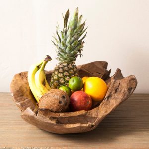 Teak root 50cm fruit bowl