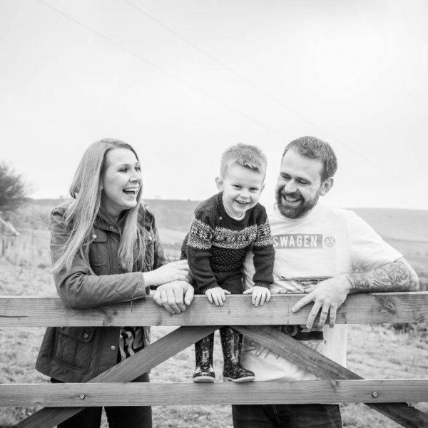 Sarah & Lee Morton with their son, Harry.