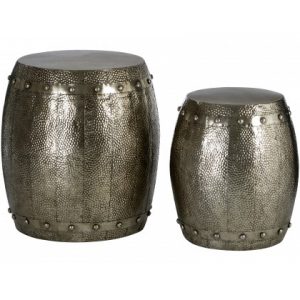 Reza Hammered Drum Stool