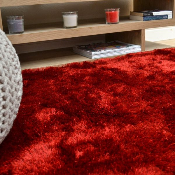 Shaggy Rugs | Deep Pile Rugs | Rug & Table Shop Halifax West Yorkshire | 01422 414459 | Mars Red Rug