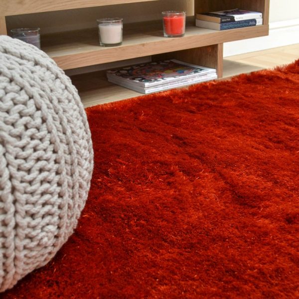 Shaggy Rugs | Deep Pile Rugs | Rug & Table Shop Halifax West Yorkshire | 01422 414459 | Rust Orange Rug